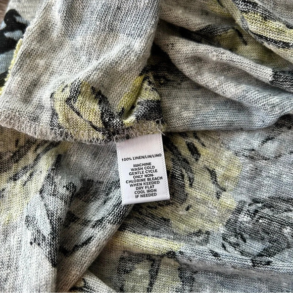 Ann Taylor  Loft Floral Pure Linen Knitted Top - Picture 9 of 16